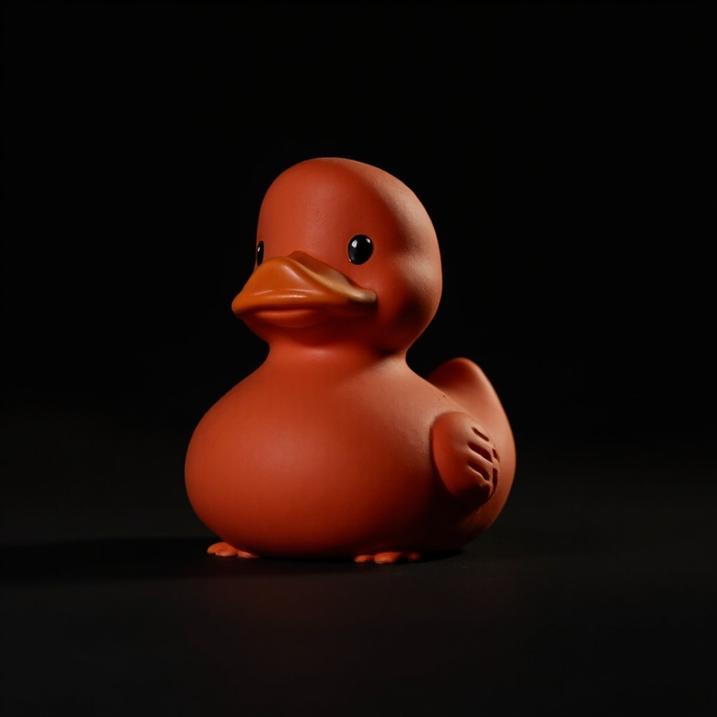 An 18 cm Classic duck in signal yellow rubber.