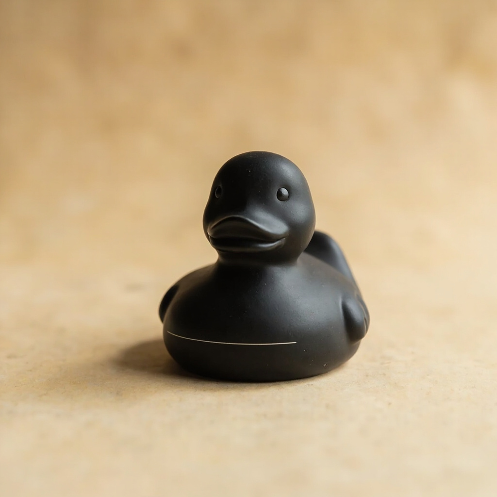Designer duck, 28 cm, hand-finished limited edition.