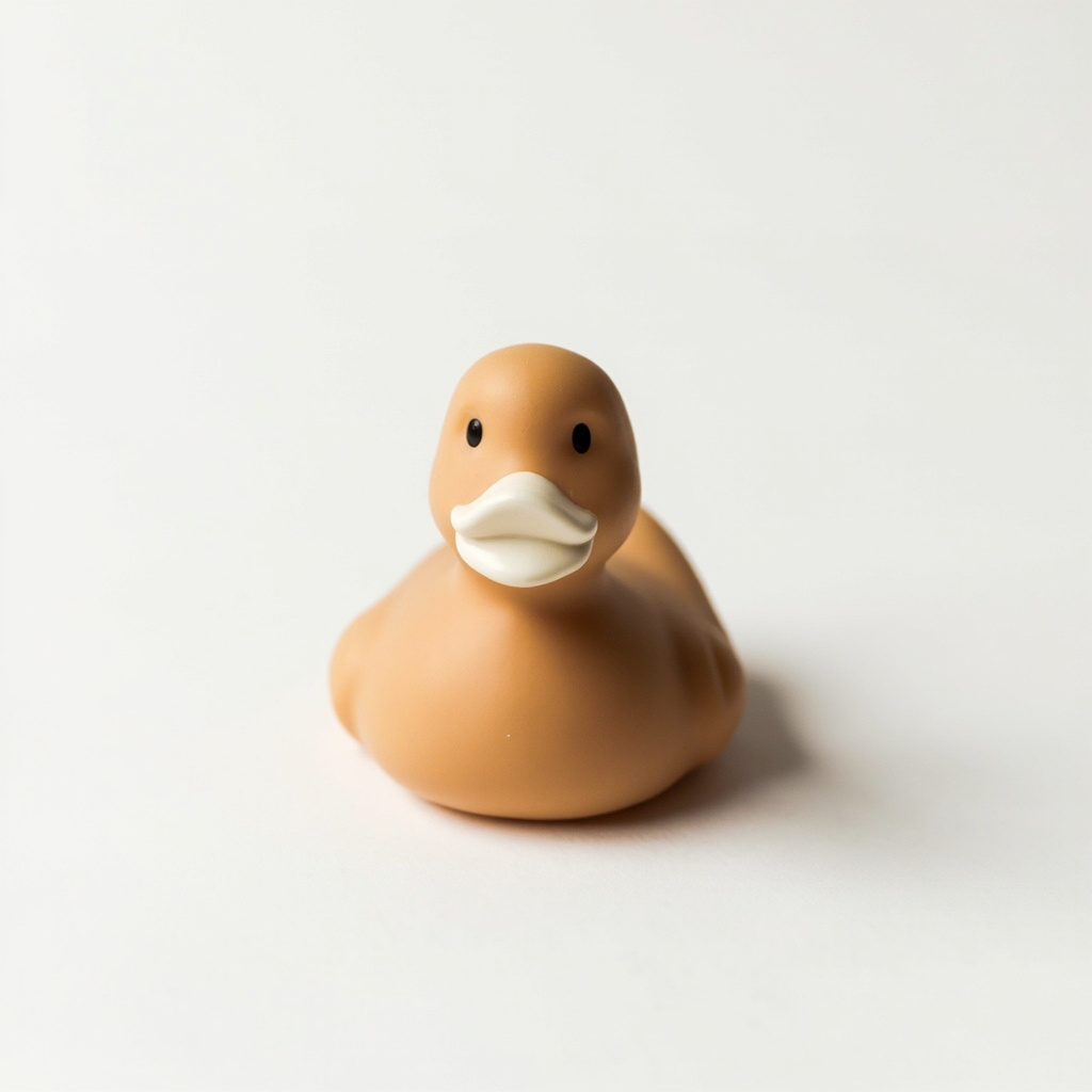 Quacktory Classic duck, warm amber porcelain