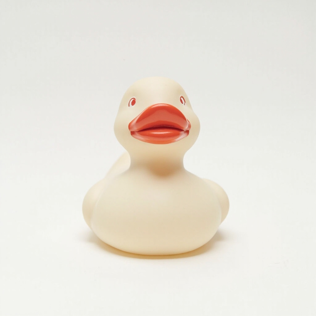 Classic duck, matte ivory with crimson beak