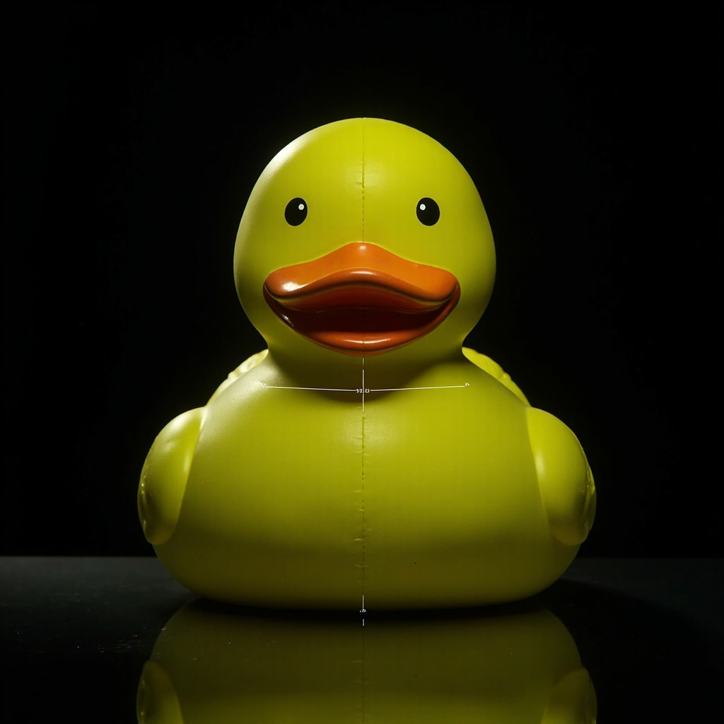 Quacktory Mega duck, 80 cm, photo object in a shop window