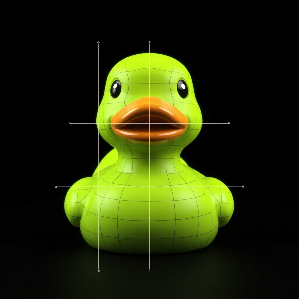 Quacktory Micro duck, 4 cm, on a keyring