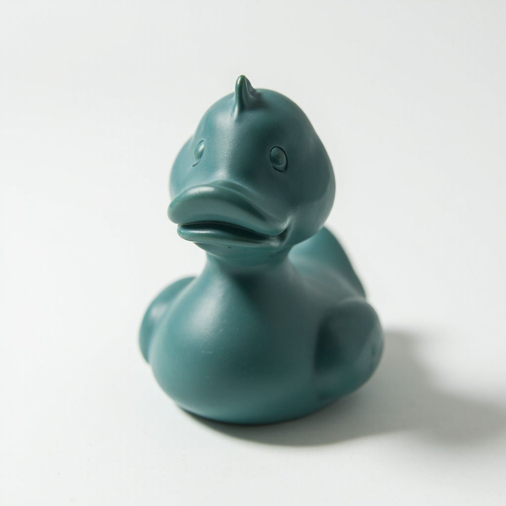 The Classic duck, deep teal matte finish, 15 cm.