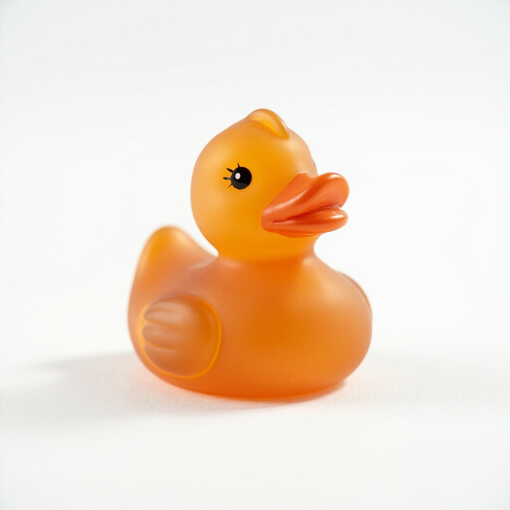 The Micro duck, warm amber finish, 4 cm.