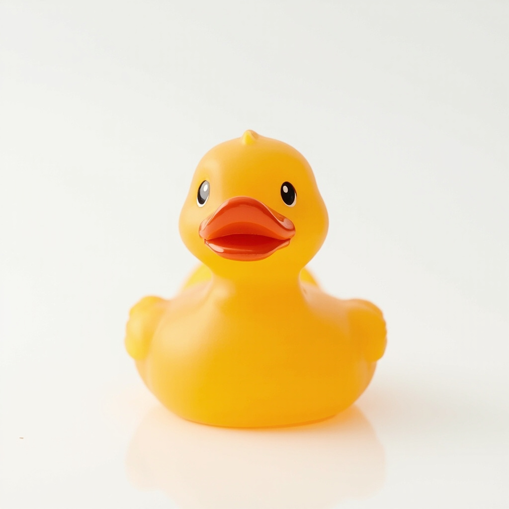 Quacktory Classic — 15cm warm amber rubber duck