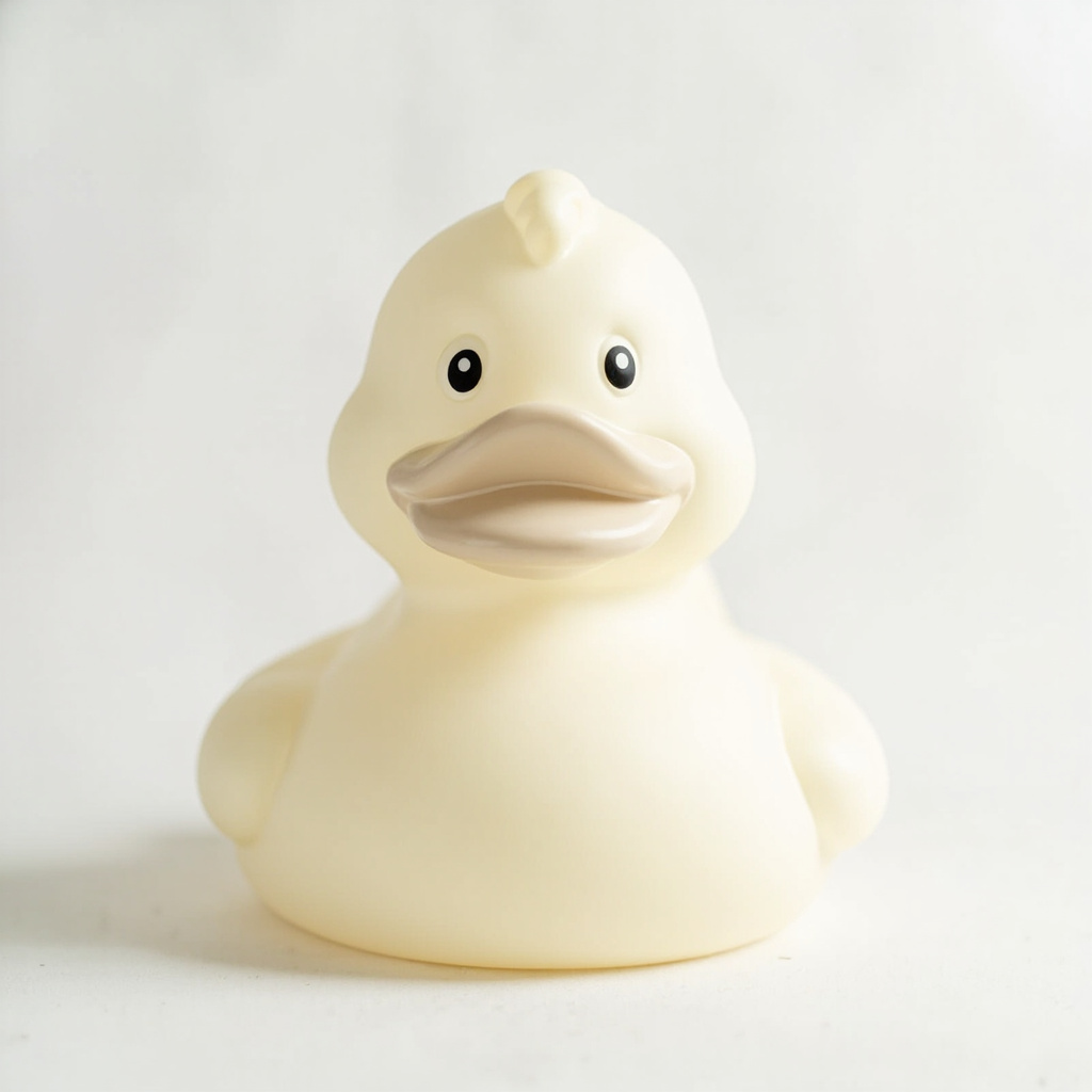 Quacktory Mega — 50cm matte ivory rubber duck