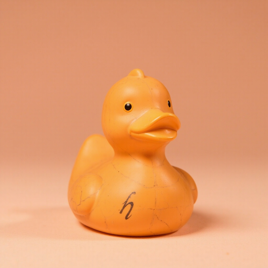 A 30 cm designer duck with a custom pattern