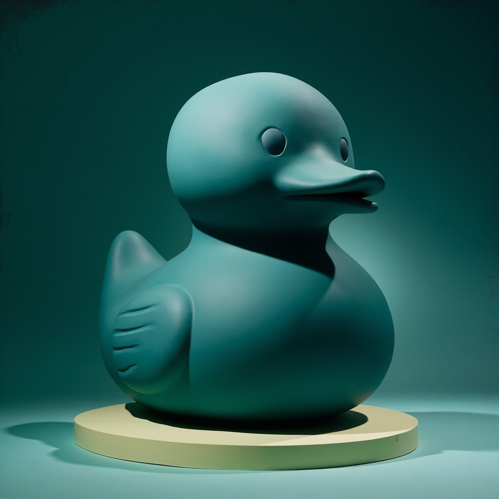 Quacktory Architect duck, 1.5 to 3 metre installation